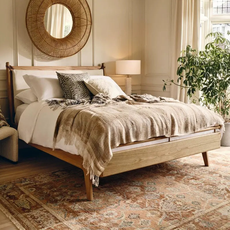 Melisande Solid Wood Soft-Covered Bed Design