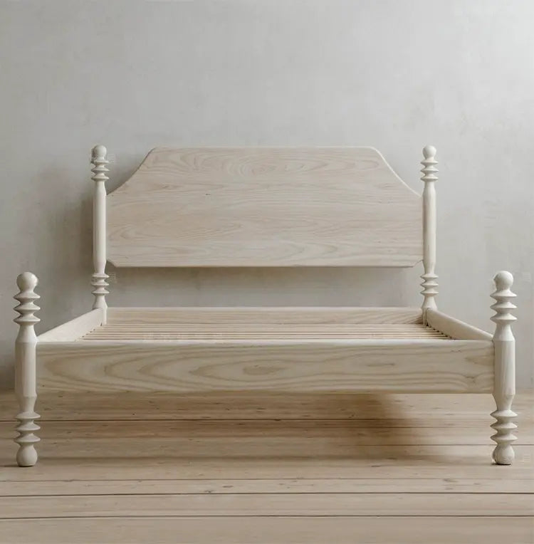 Rosette Elegant Solid Wood Wedding Bed