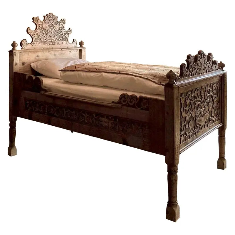 Minette Classic Carved Wooden Kids Bed