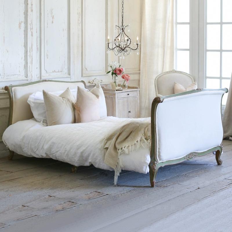 Viola Retro Carved Solid Wood Double Bed