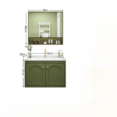 Evelyn Oak Bathroom Cabinet with Corian Basin
