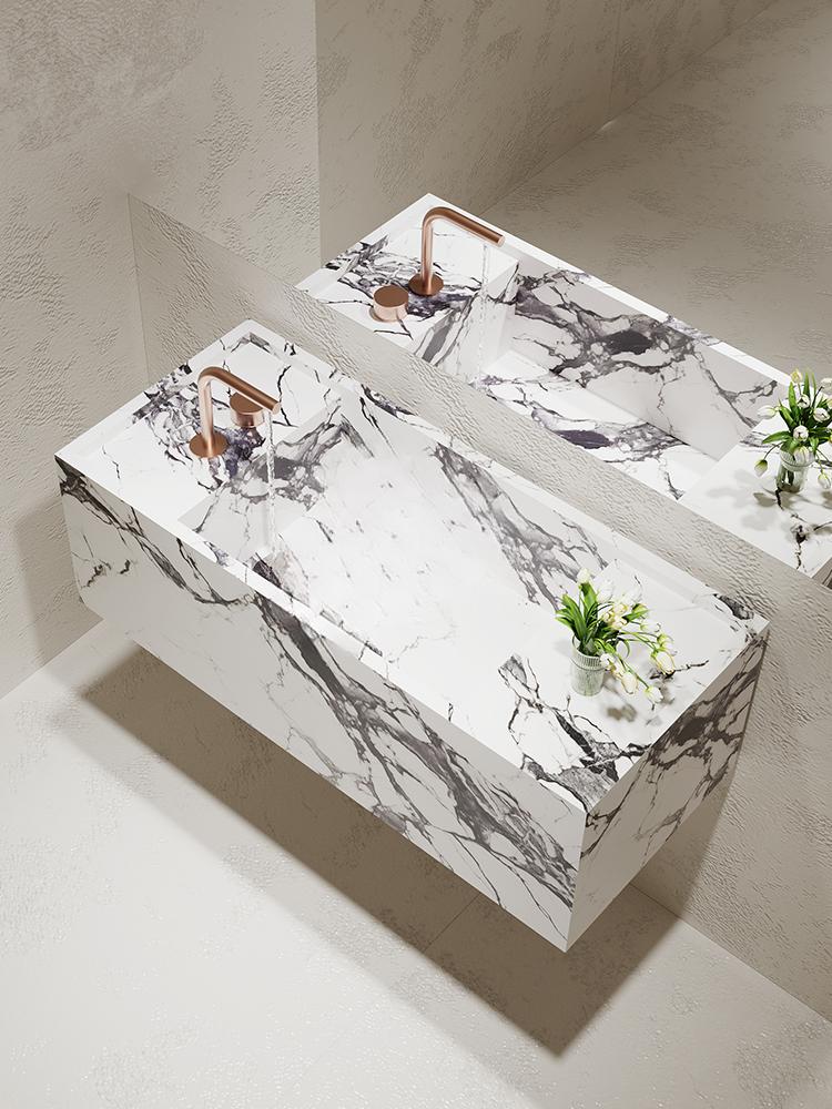 Lara Amazon Green Marble Integrated Sink