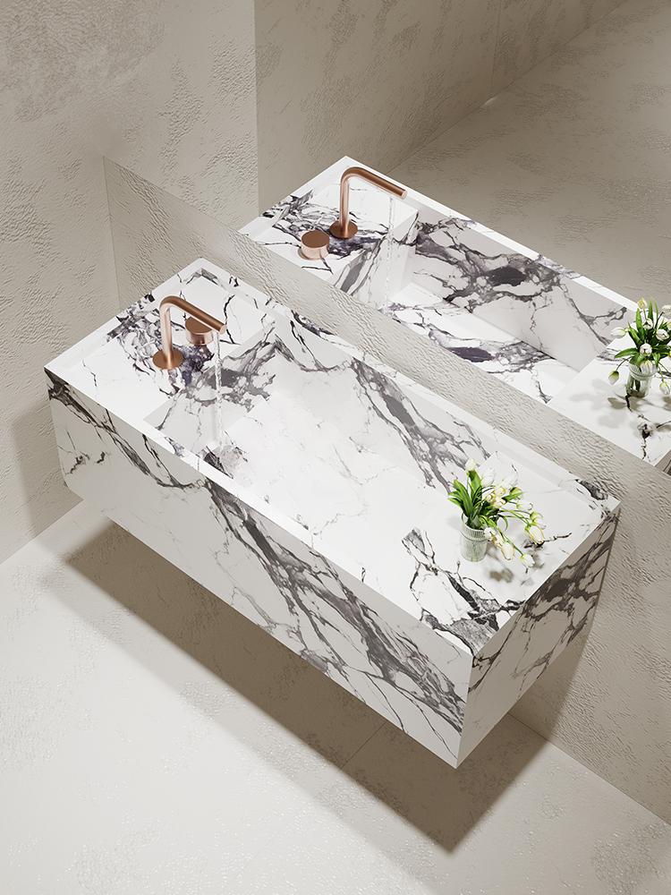 Agastya Ice Silk Blue Jade Wall-Mounted Sink