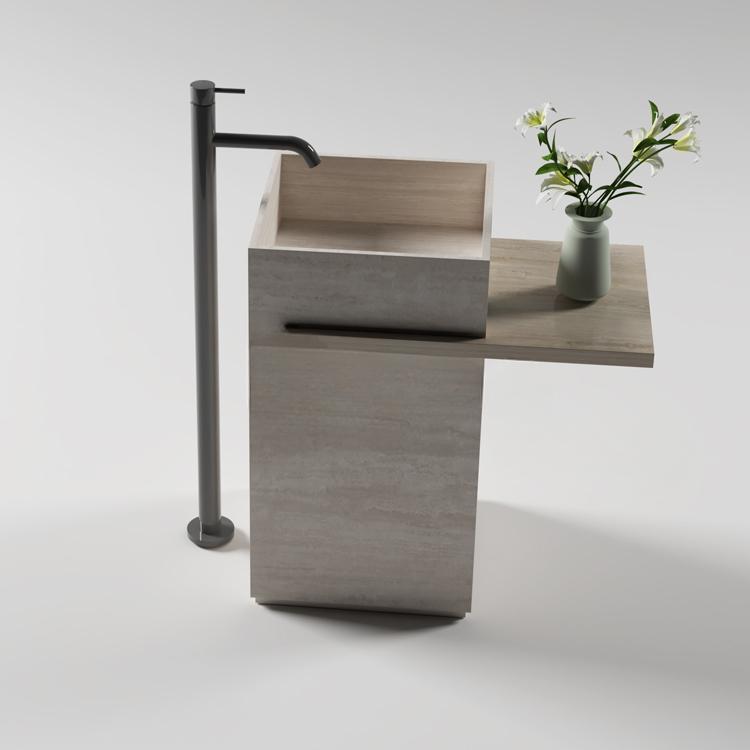 Gideon Purple Rock Pedestal Basin
