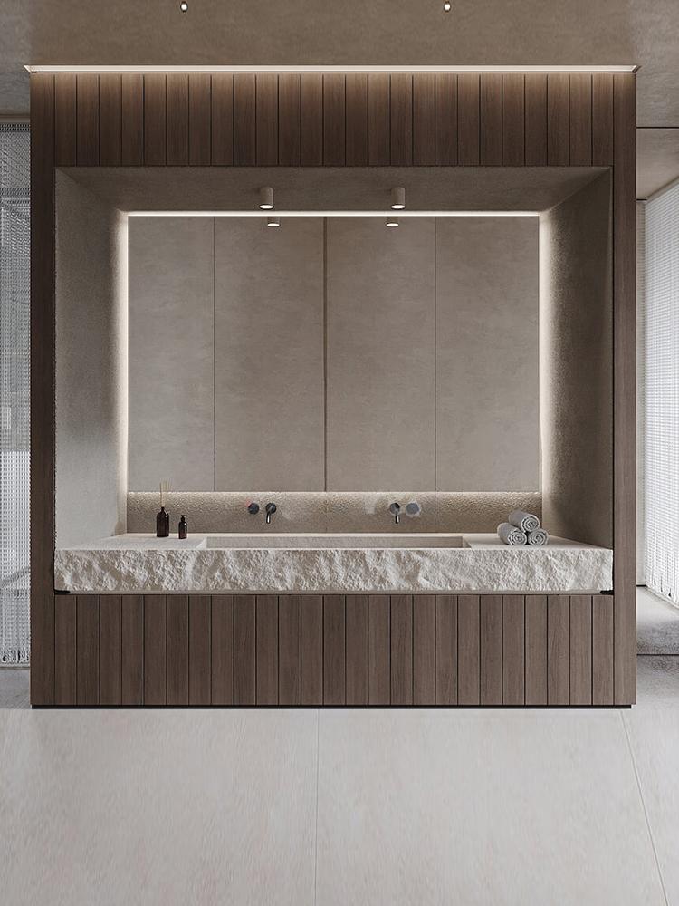 Ayesha Wabi-Sabi Stone Double Basin