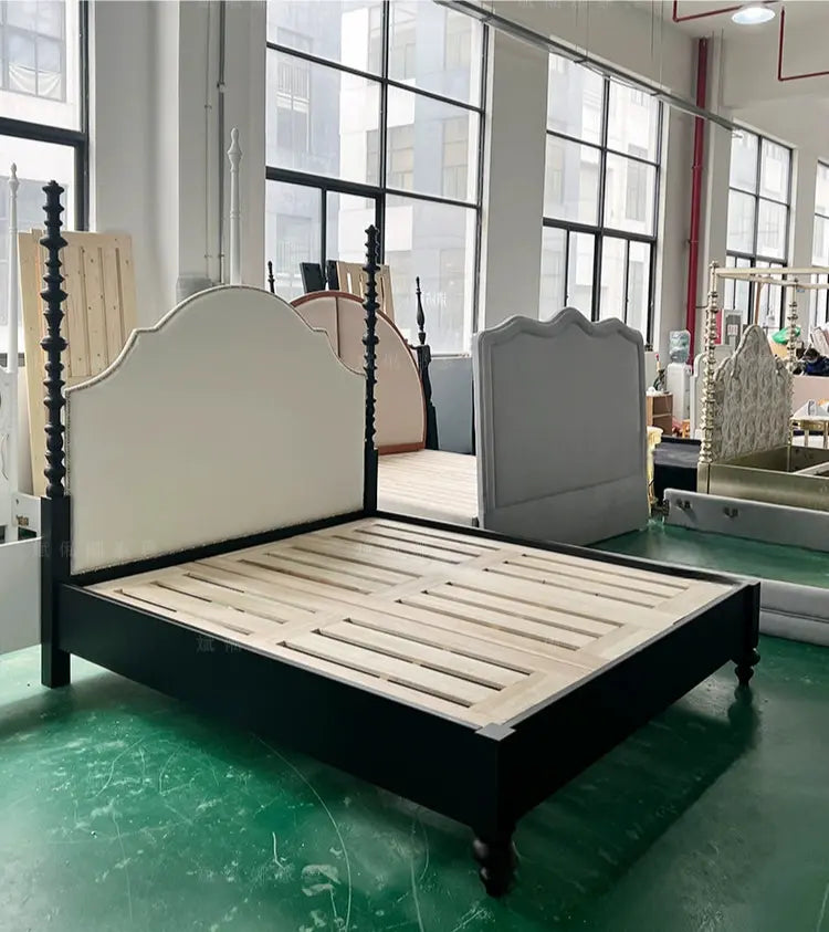 Lucie Retro Town Custom Neoclassical Double Bed