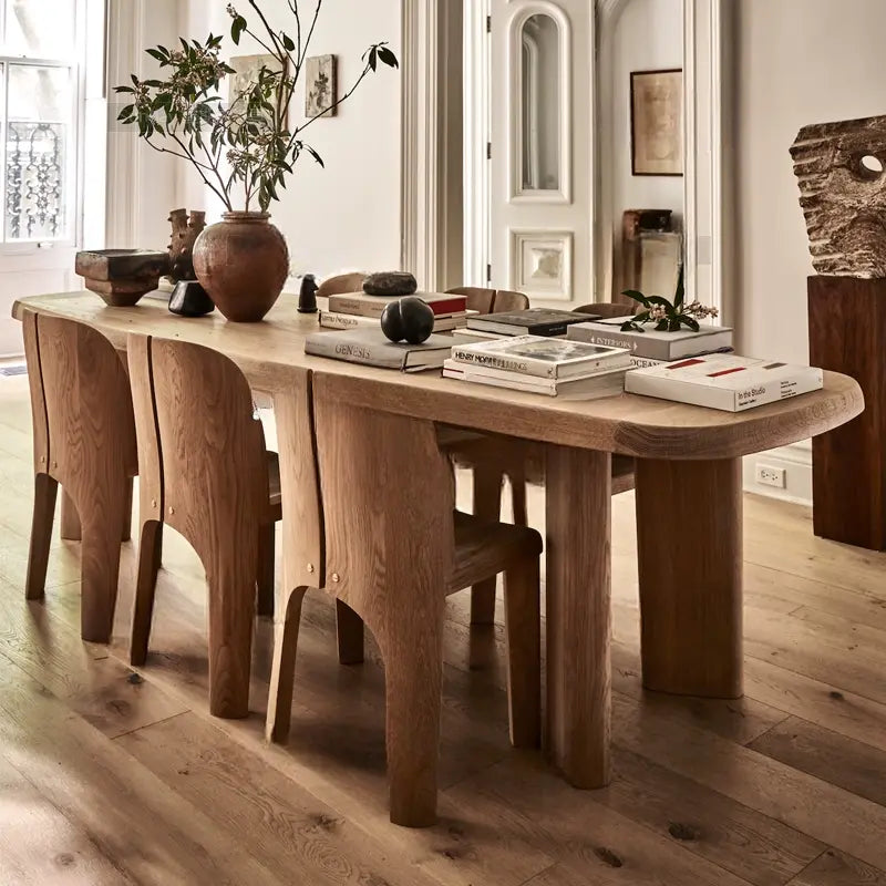 Camille Rustic Retro Wood Dining Table