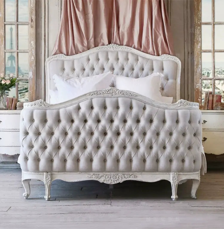 Fiorella Handcrafted Solid Wood Soft Bed
