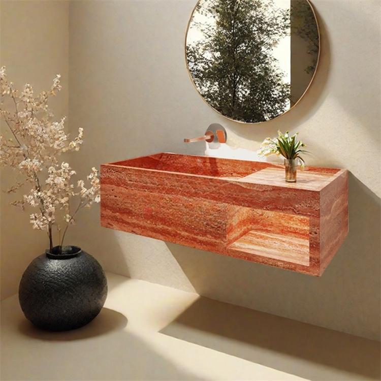 Elio Red Cave Antique Marble Sink