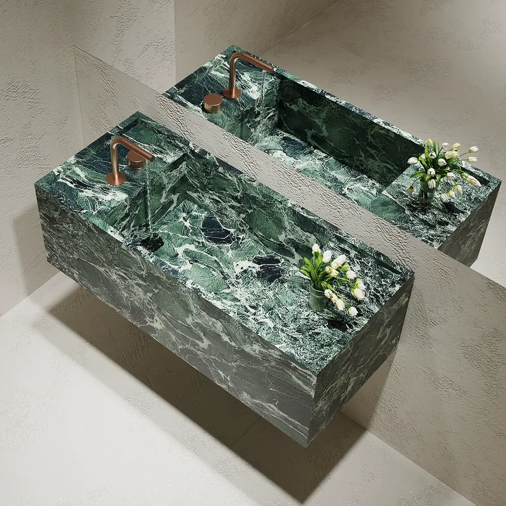 Agastya Ice Silk Blue Jade Wall-Mounted Sink