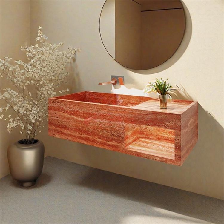 Elio Red Cave Antique Marble Sink