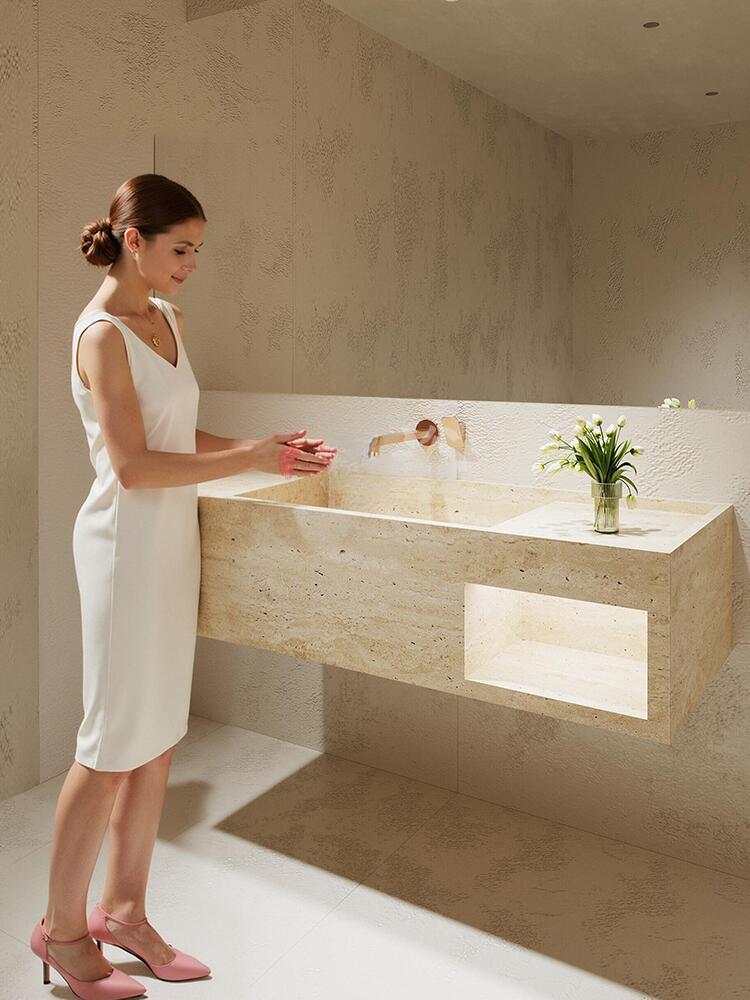Elio Red Cave Antique Marble Sink