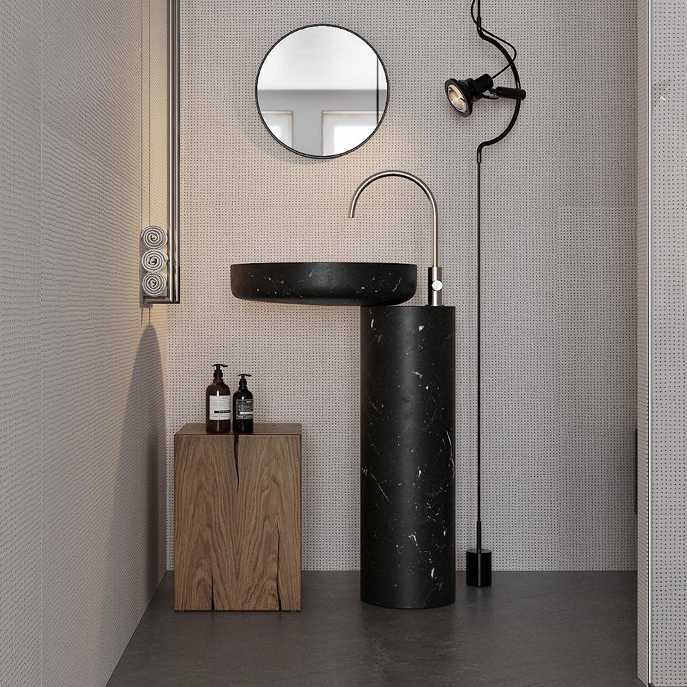 Rae Medieval Marble Pedestal Sink