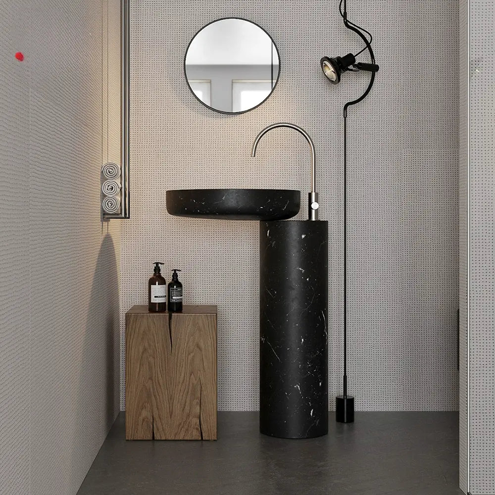 Rae Medieval Marble Pedestal Sink