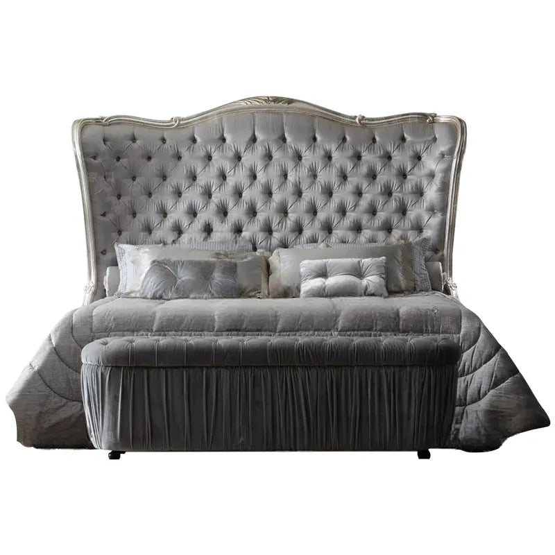 Amaury Fabric Soft-Covered Wooden Bed