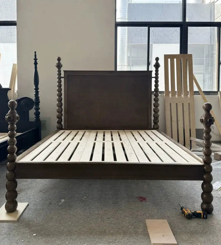 Nicolette Retro Luxury Neoclassical Master Bedroom Bed