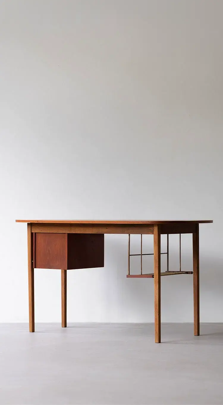 Jules Modern Simple Study Desk and Shelf