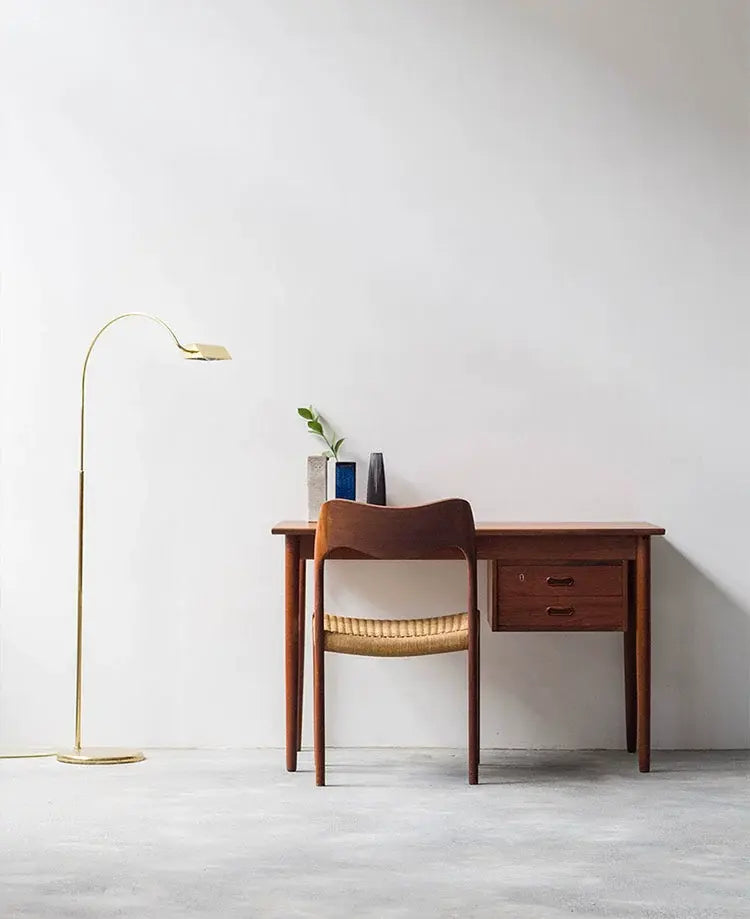 Damiano Minimalist Cherry Wood Danish Style Desk