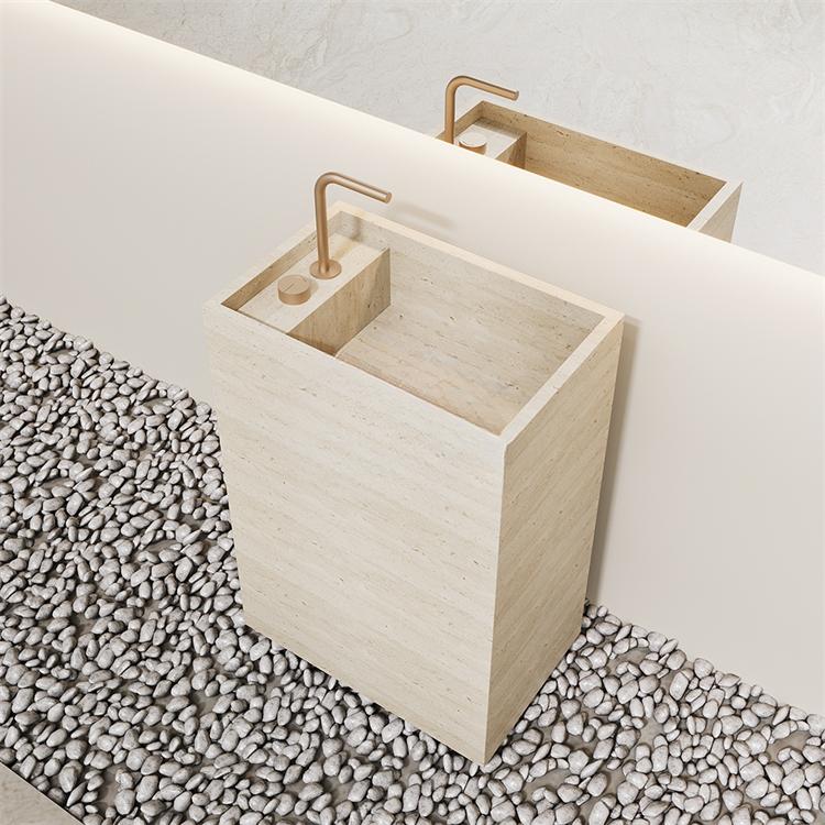Lou Retro White Pedestal Basin