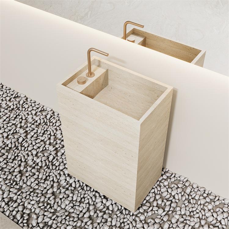 Francis Fish Belly White Marble Pedestal Basin