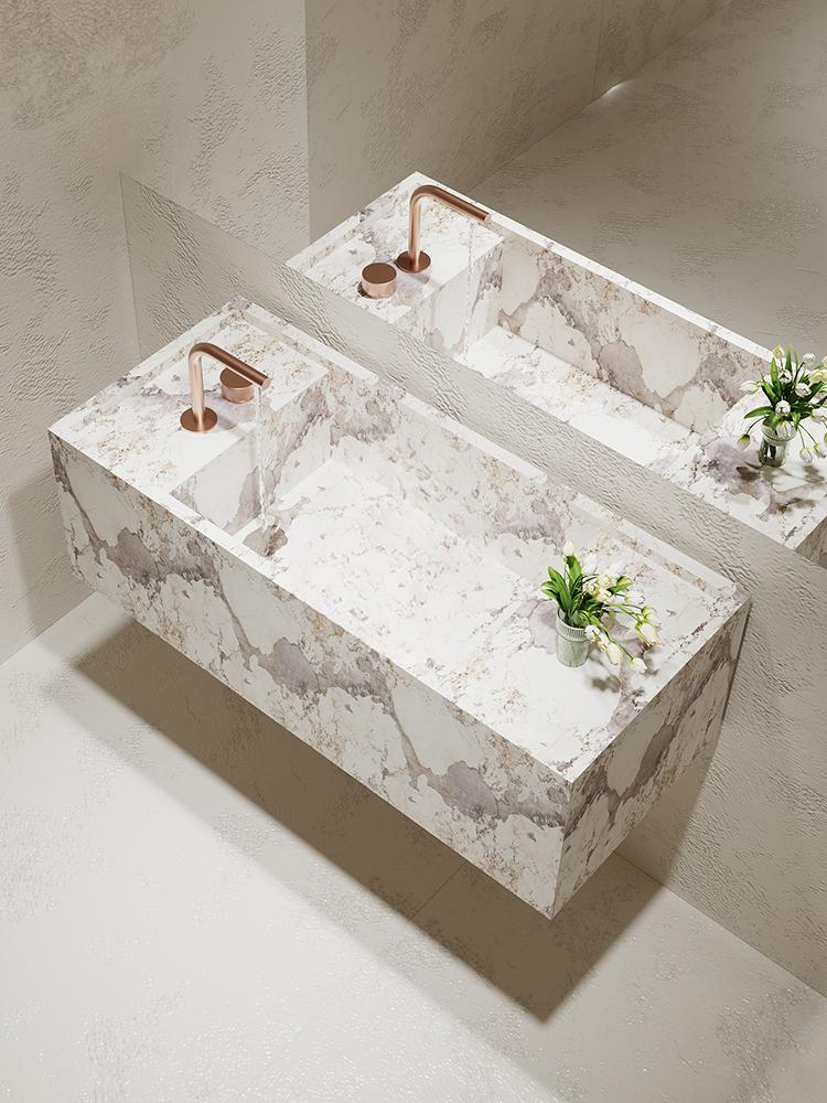 Justin Napoleon Black Bulgari Wall-Mounted Sink