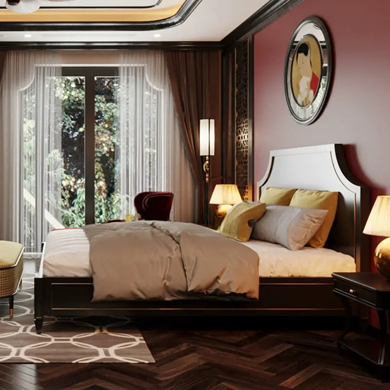 Charley Master Bedroom Custom Carved Wood Bed