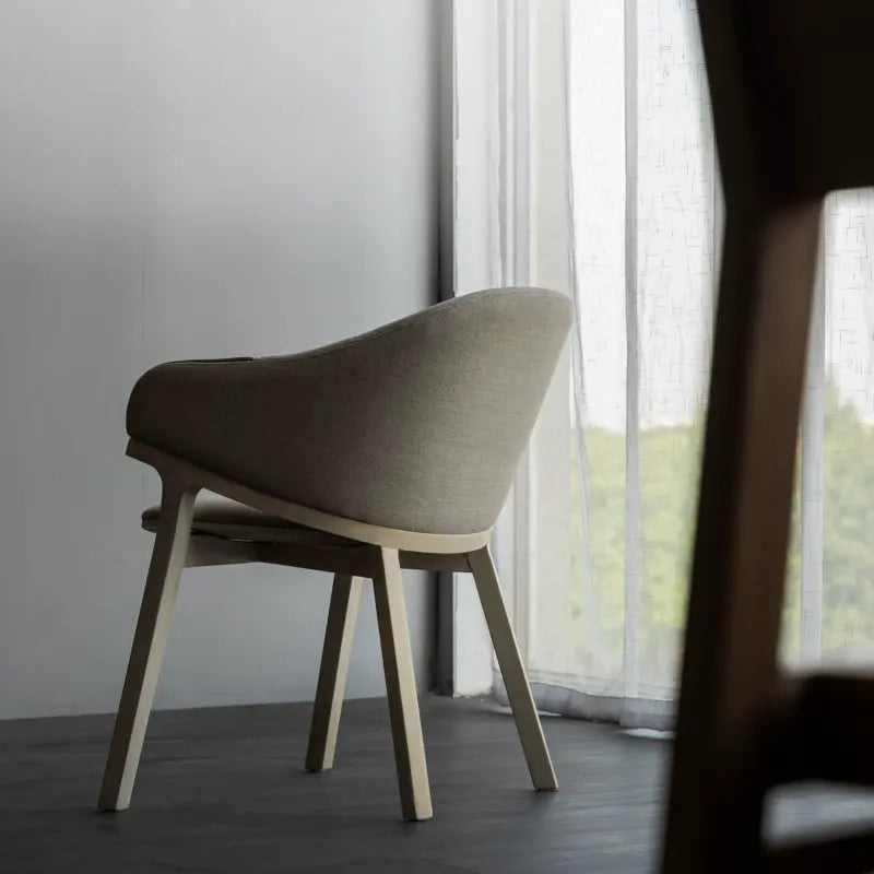 Zella Solid Oak Armrest Dining Room Chair