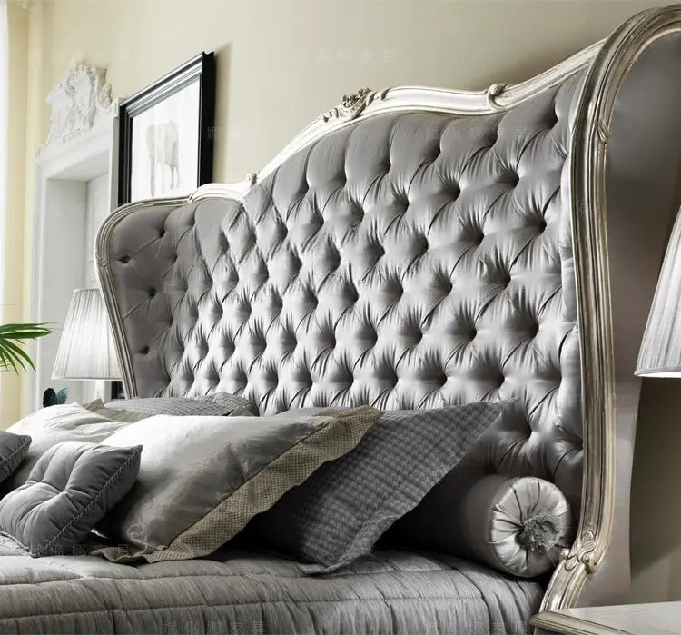 Amaury Fabric Soft-Covered Wooden Bed