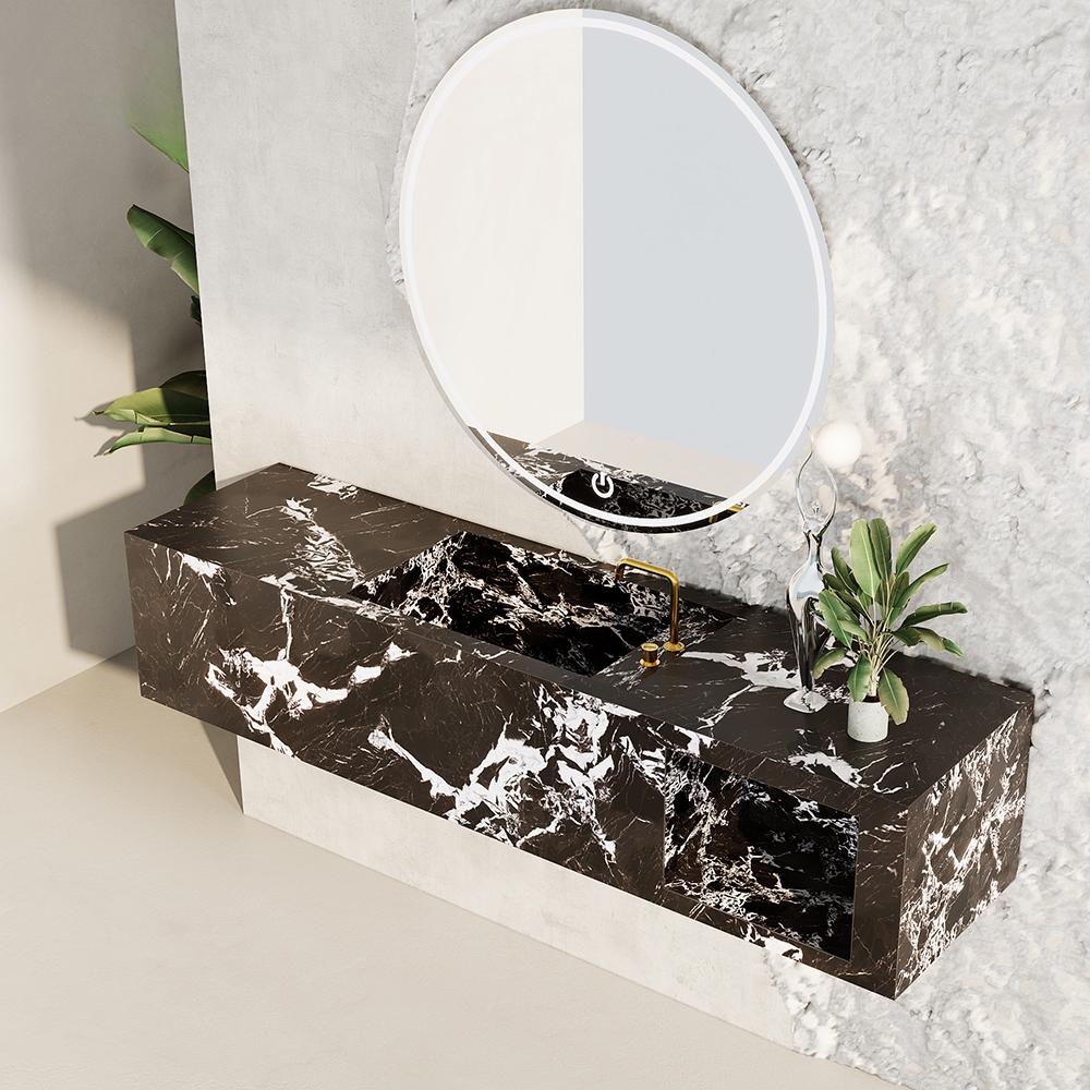 Rayne Retro Purple White Marble Sink