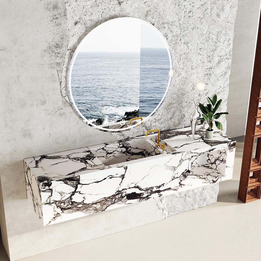 Rayne Retro Purple White Marble Sink