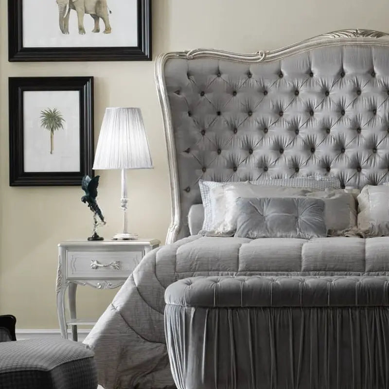 Amaury Fabric Soft-Covered Wooden Bed