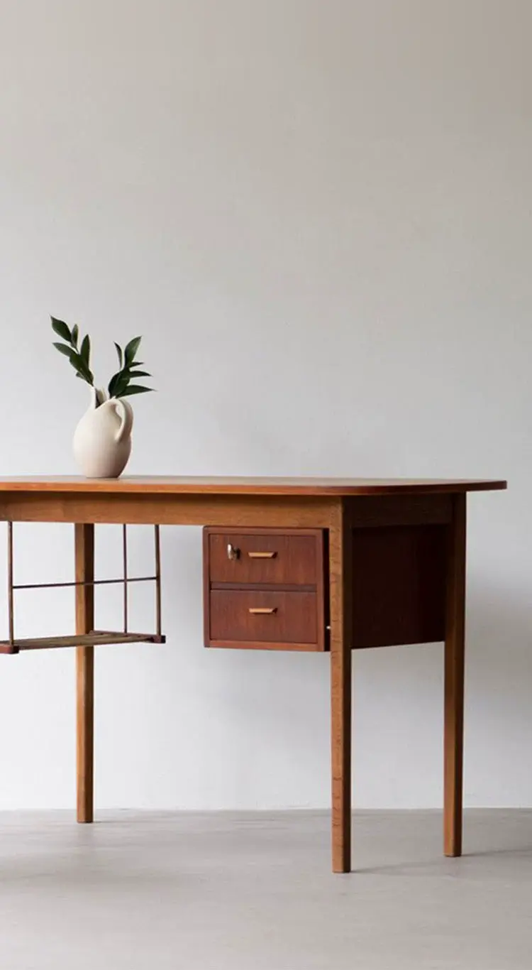 Jules Modern Simple Study Desk and Shelf