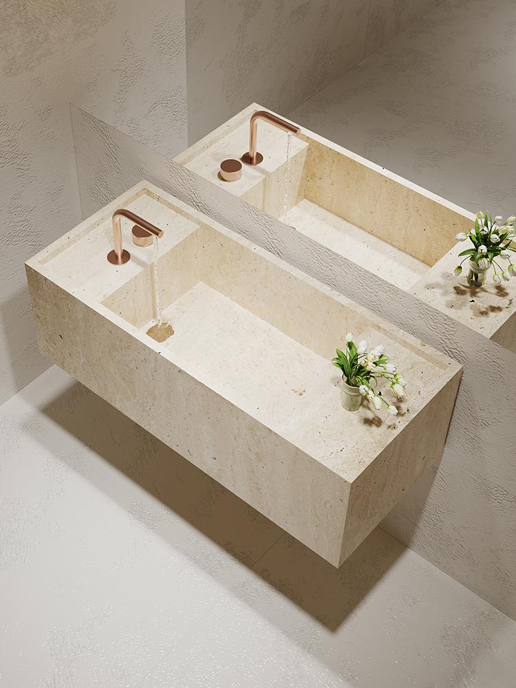 Lara Amazon Green Marble Integrated Sink