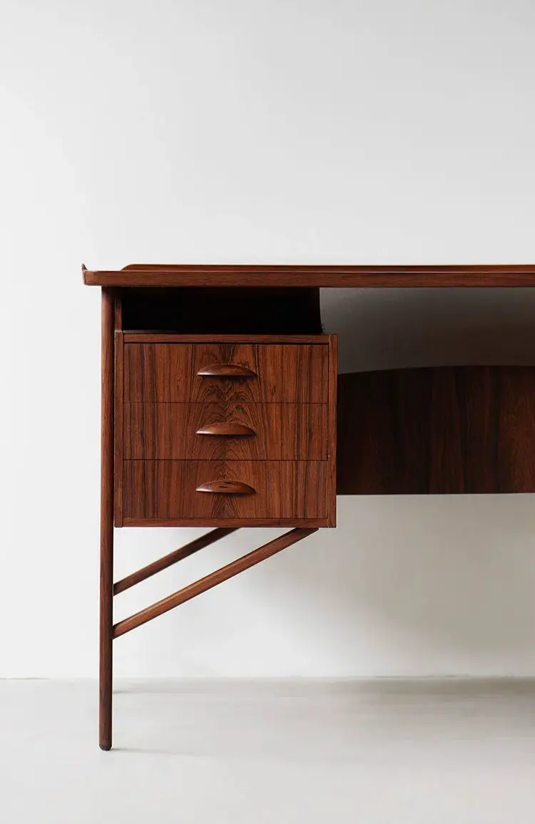 Rémy Modern Teak Study Desk Storage
