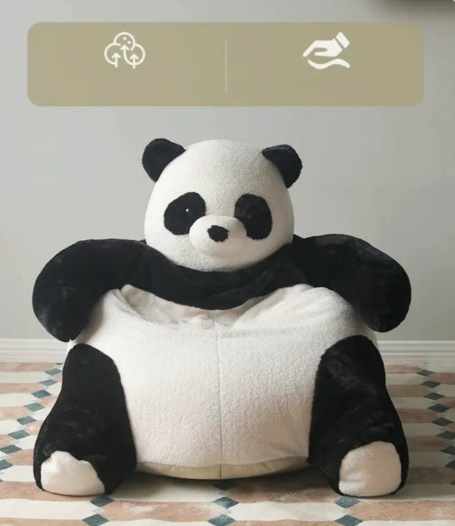 Baylen Cartoon Panda Bean Bag Kids Sofa