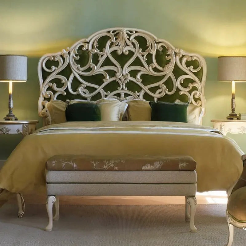 Heloise Elegant Solid Wood Double Bed