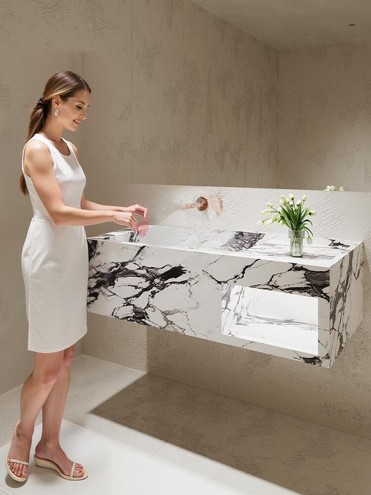 Elio Red Cave Antique Marble Sink