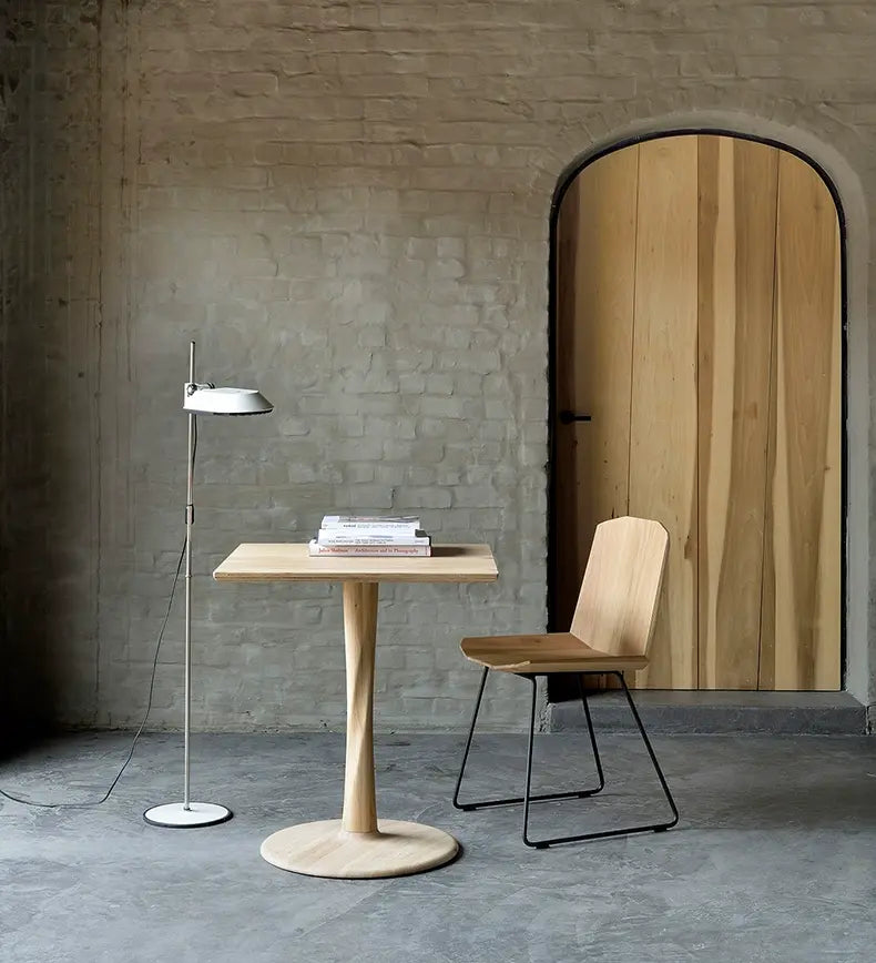 Adriano Solid Wood Iron Dining Table Chair