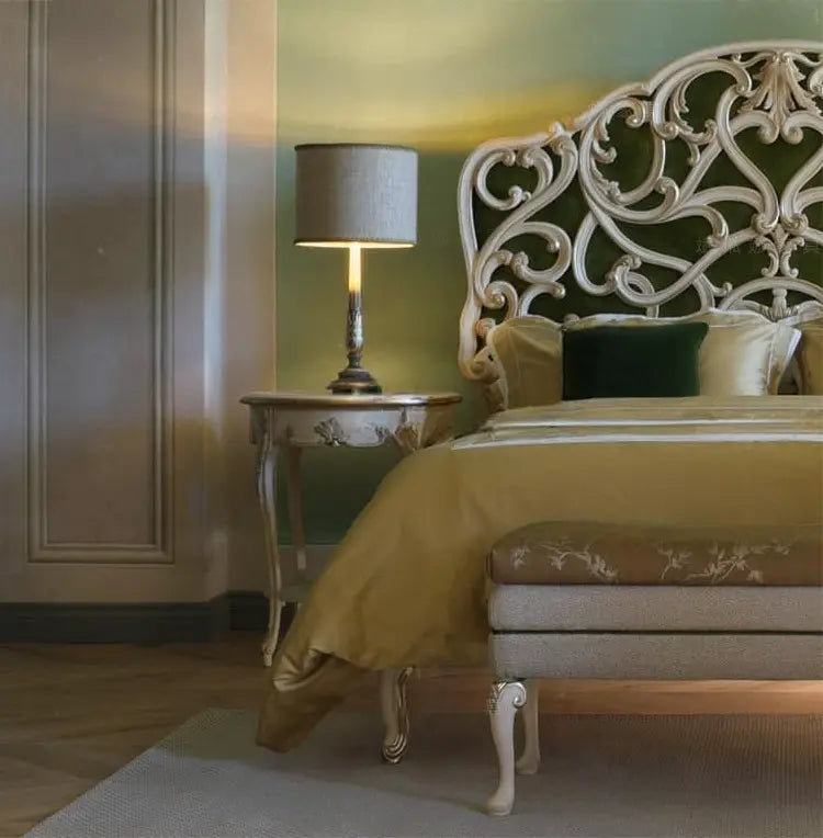 Heloise Elegant Solid Wood Double Bed