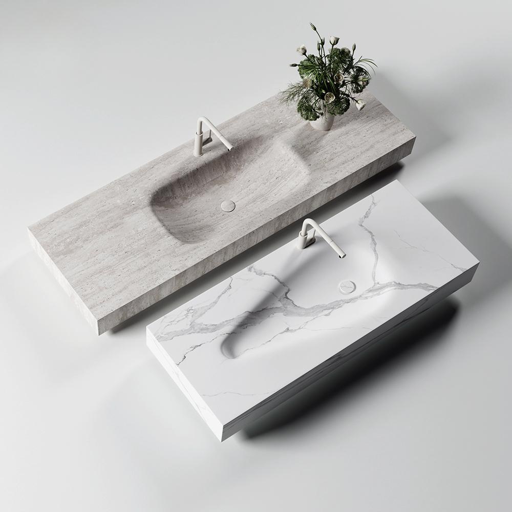 Jonah Fish Belly White Marble Sink