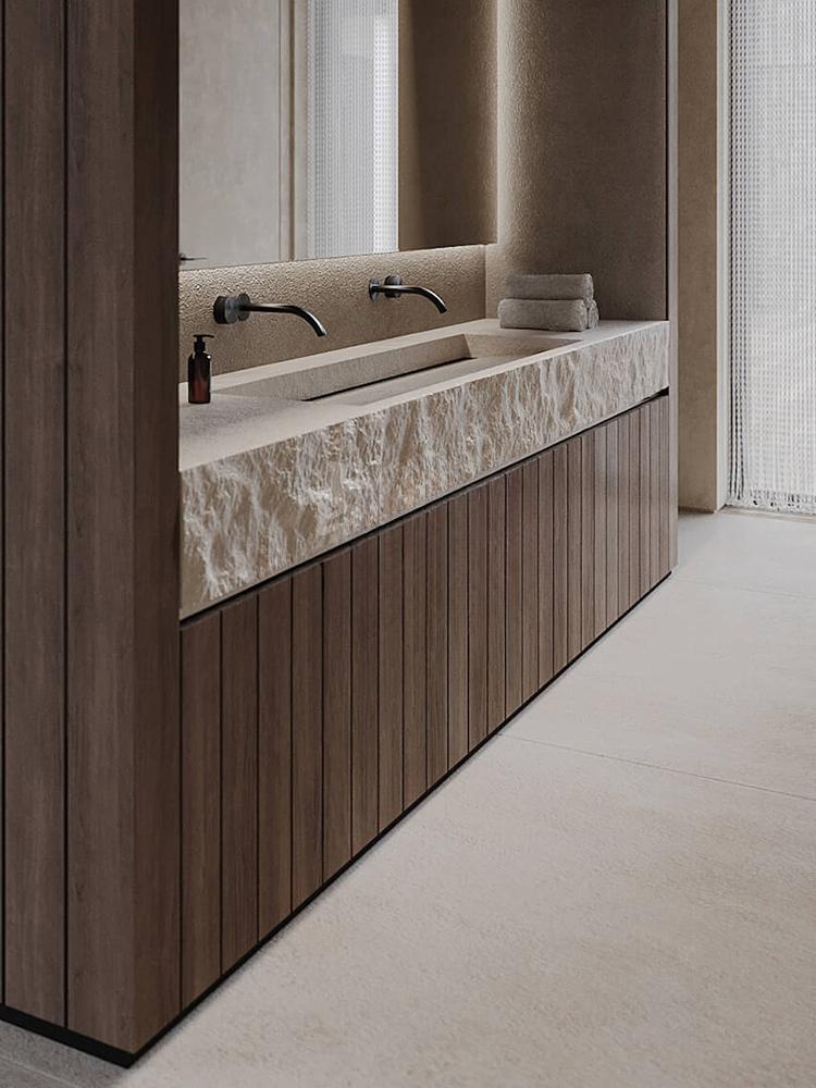 Ayesha Wabi-Sabi Stone Double Basin