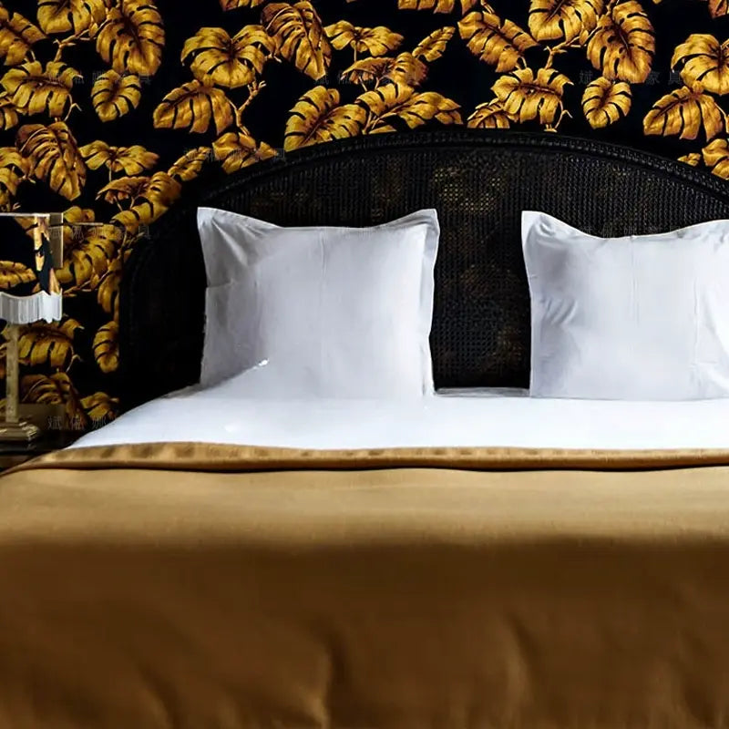 Prue Black Rattan Neoclassical Wedding Bed