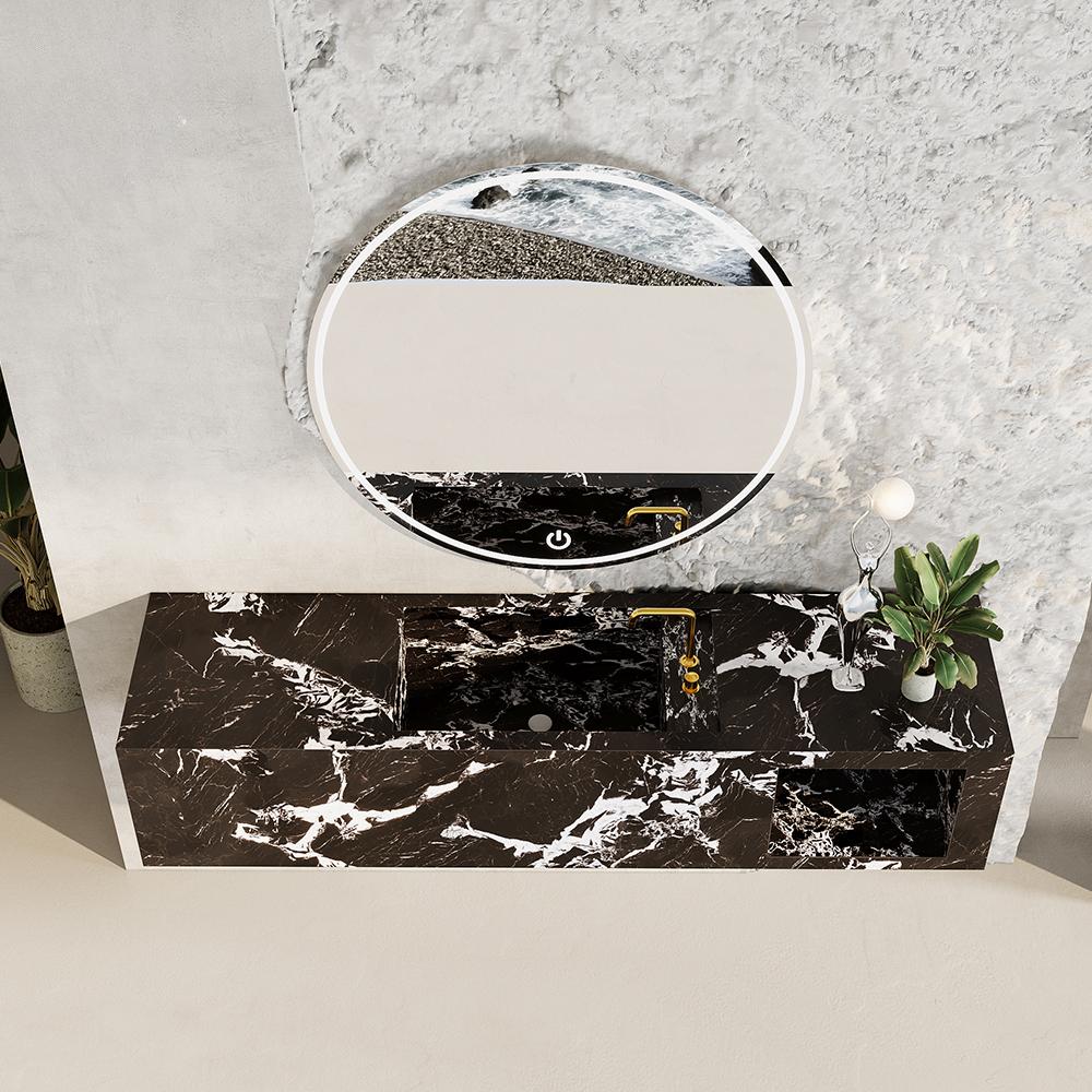 Rayne Retro Purple White Marble Sink