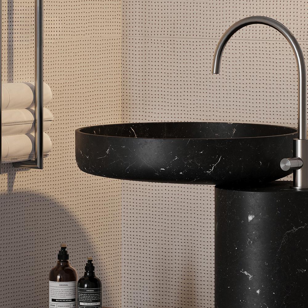 Rae Medieval Marble Pedestal Sink