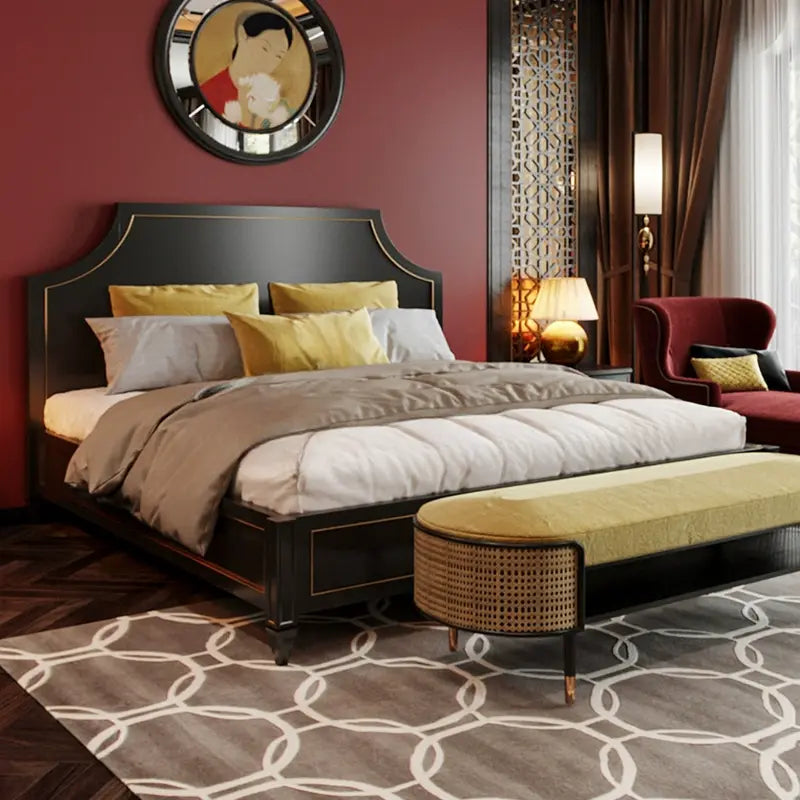 Charley Master Bedroom Custom Carved Wood Bed