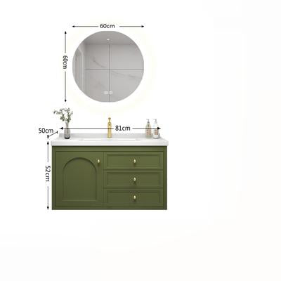 Evelyn Oak Bathroom Cabinet with Corian Basin