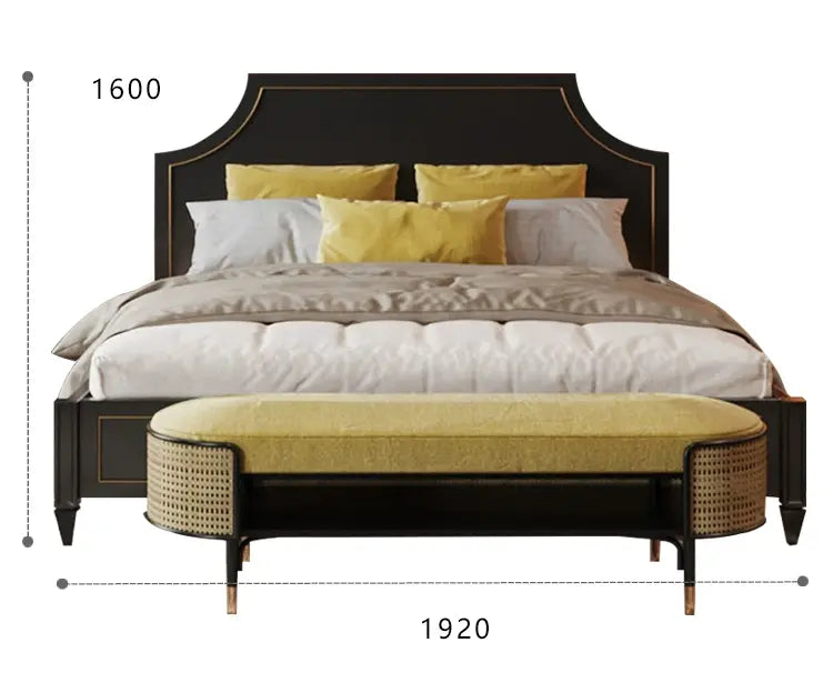 Charley Master Bedroom Custom Carved Wood Bed