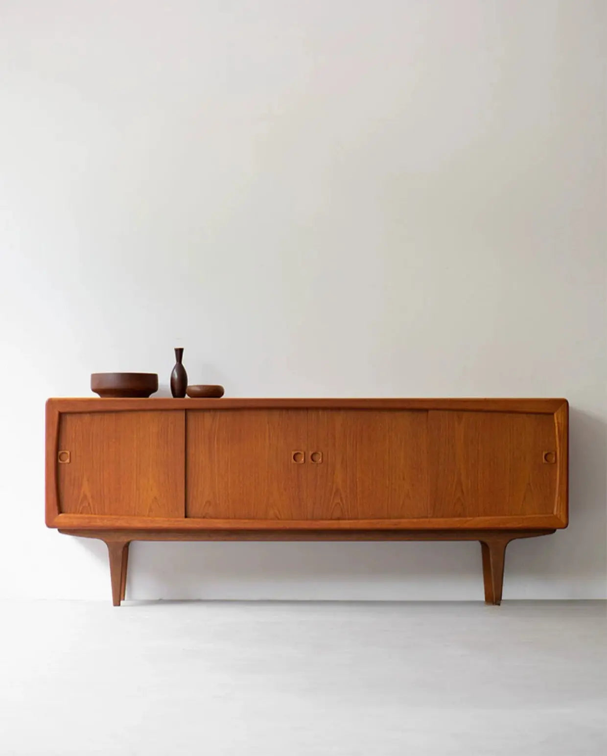 Damian Retro Modern Cherry Wood Media Console