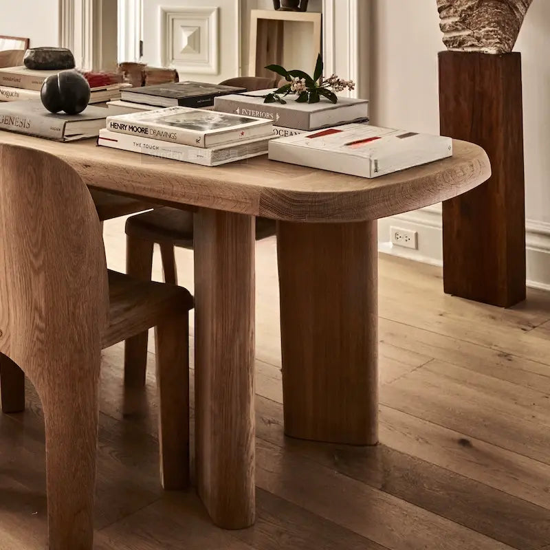 Camille Rustic Retro Wood Dining Table