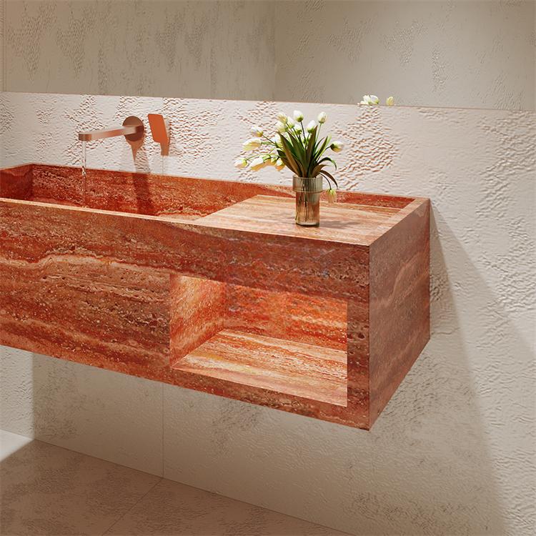Elio Red Cave Antique Marble Sink